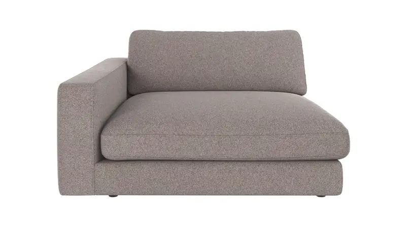 122142 b sb A Duncan 1,5 seater chaise longue L grey-beige fabric Brenda #7 (c1).