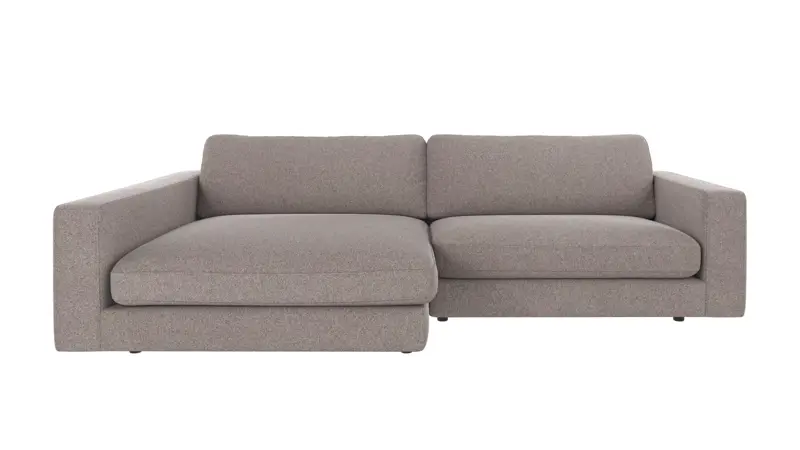 122148 b sb A Duncan sofa 3 seater-chaise longue L grey-beige fabric Brenda #7 (c1).