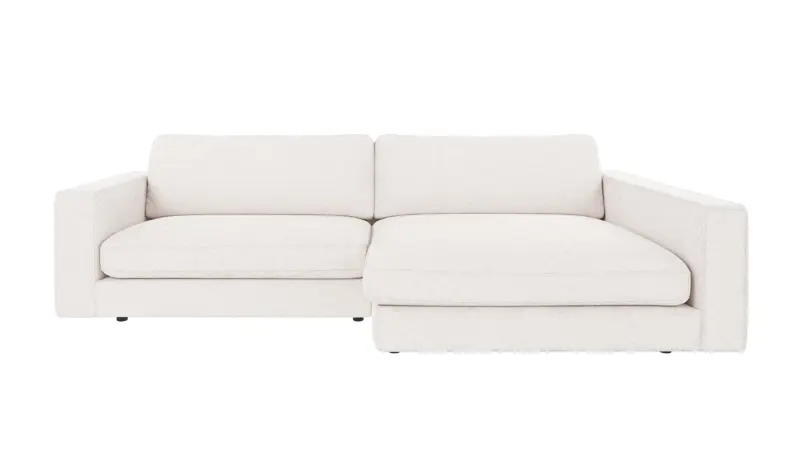 122376 b sb A Duncan sofa 3-seater-chaise longue R white fabric Alice #101 (c4).