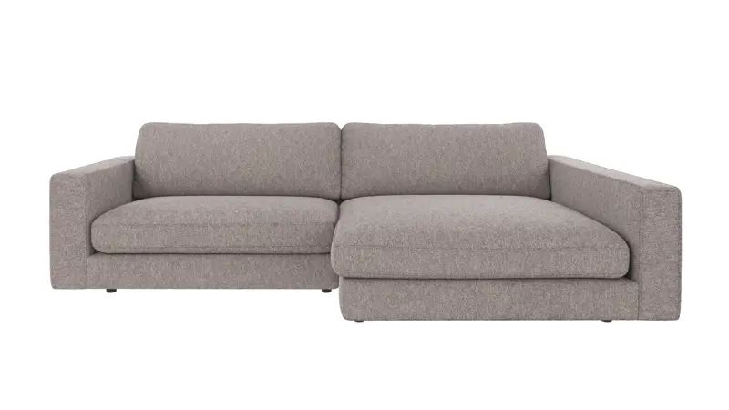 122386 b sb A Duncan sofa 3-seater chaise longue R grey fabric Alice #149 (c4).