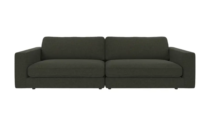 122394 b sb A Duncan sofa 3-seater green fabric Alice #162 (c4).