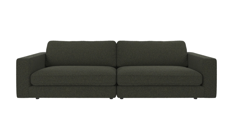 122394 b sb A Duncan sofa 3-seater green fabric Alice #162 (c4).