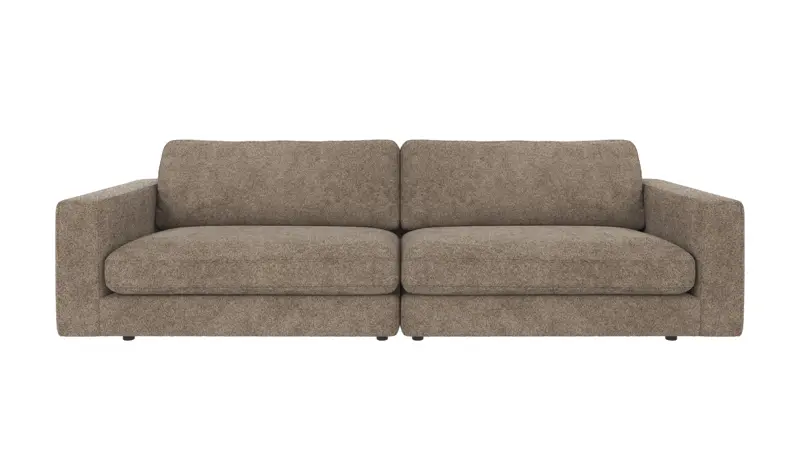 124304 b sb A Duncan sofa 3-seater dark beige fabric Anna #6 (c3).