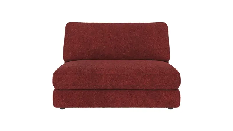 124311 b sb A Duncan 1,5 seat Middle sofa chair red fabric Anna #8 (c3).