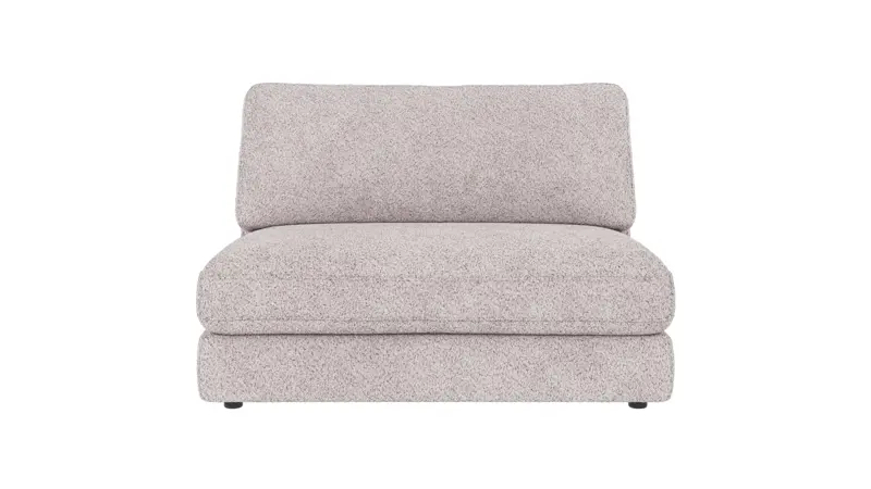 124321 b sb A Duncan 1,5 seat Middle sofa chair light grey fabric Anna #15 (c3).