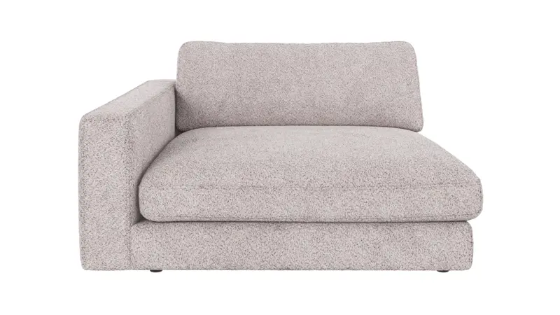 124322 b sb A Duncan 1,5 seater chaise longue L light grey fabric Anna #15 (c3).