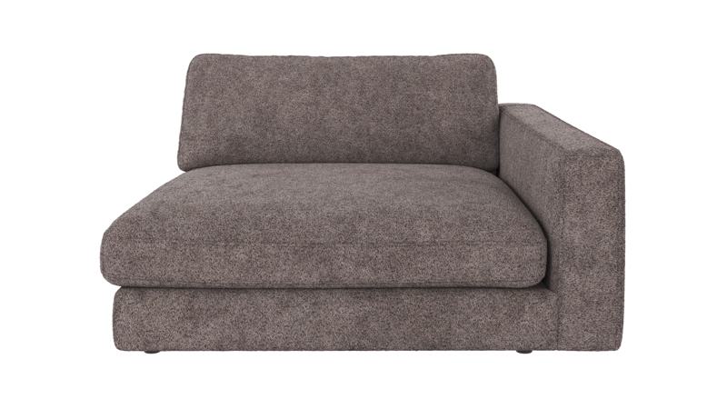 124333 b sb A Duncan 1,5 seater chaise longue R dark grey fabric Anna #18 (c3).