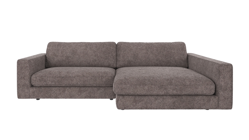 124336 b sb A Duncan sofa 3-seater chaise longue R dark grey fabric Anna #18 (c3).