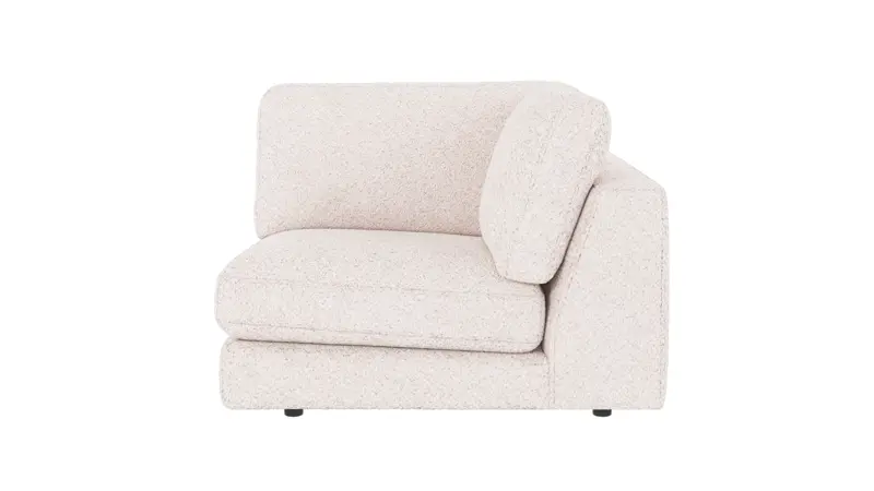 126132 b sb A Duncan 1 seater Corner white fabric Anna #1 (c3).