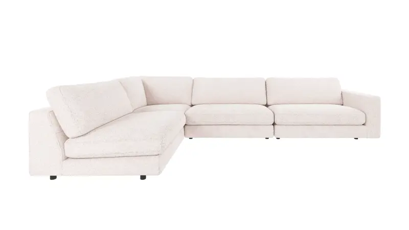 126775 b sb A Duncan corner sofa 2+3-seater open L white fabric Anna 1 (c3).