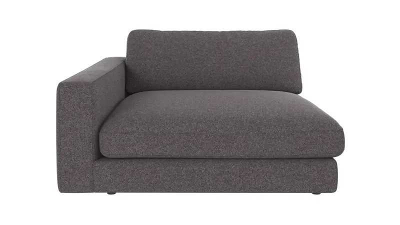 122152 b sb A Duncan 1,5 seater chaise longue L dark grey fabric Brenda #18 (c1).