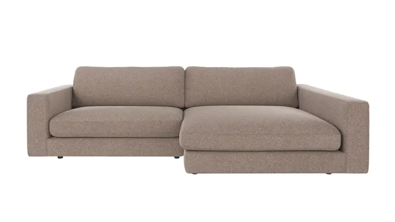 122166 b sb A Duncan sofa 3-seater with chaise longue R beige fabric #34 (c1).