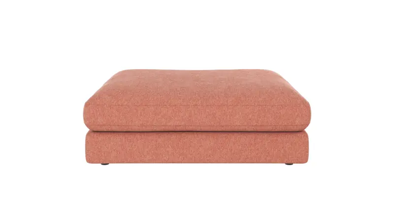 122170 b sb A Duncan foot stool red fabric Brenda #52 (c1).