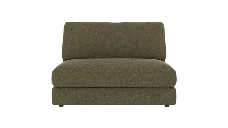 122191 b sb A Duncan 1,5 seat Middle sofa chair green fabric Brenda #77 (c1).