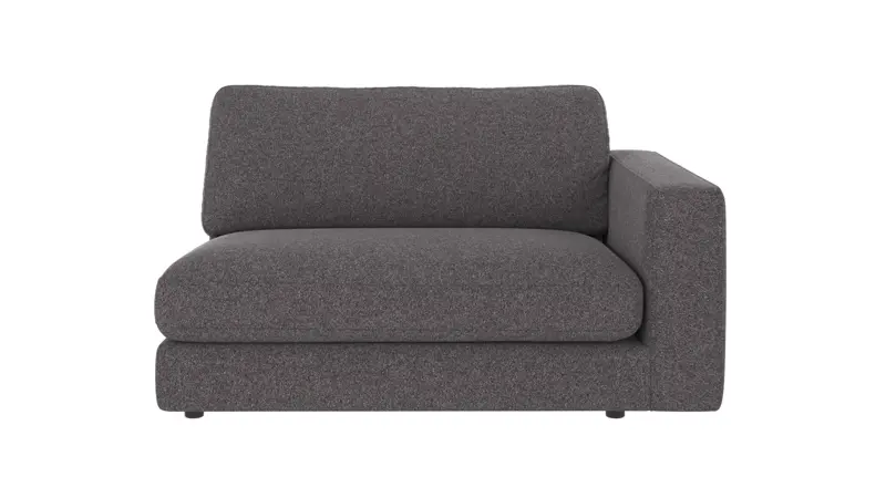 126015 b sb A Duncan 1,5 seater R dark grey fabric Brenda #18 (c1).