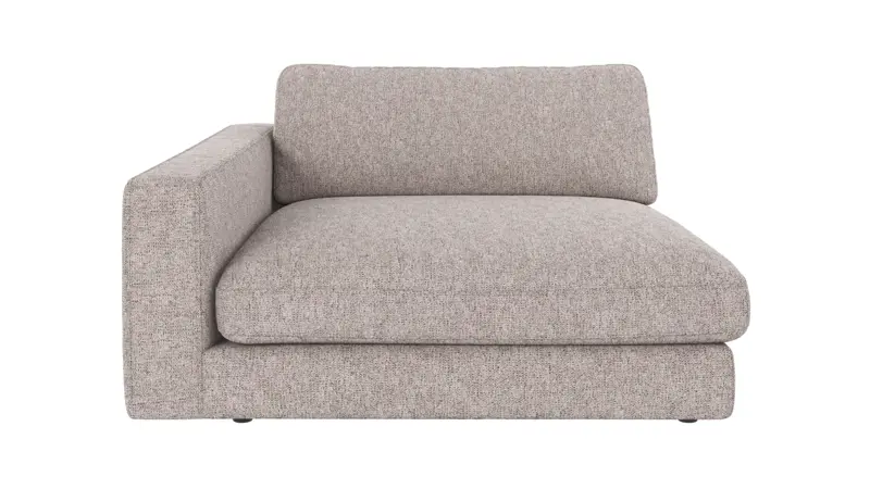 122292 b sb A Duncan 1,5 seater chaise longue L grey fabric Max #180 (c2).