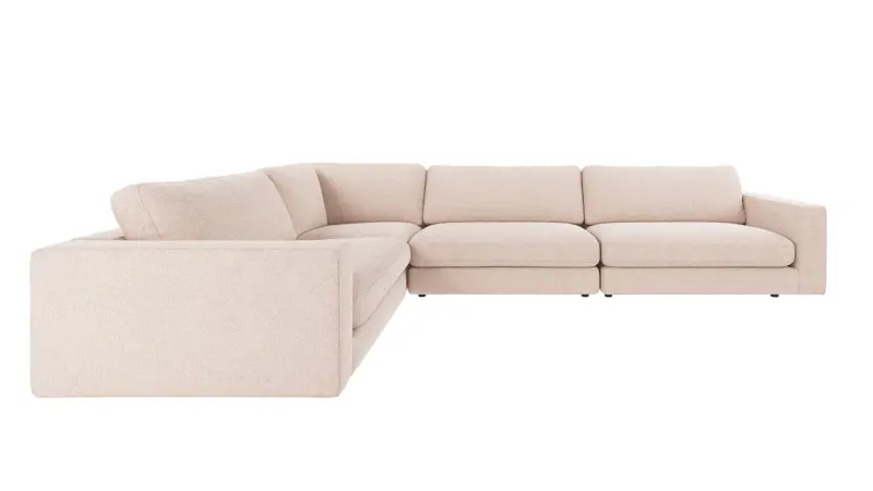 126654 b sb A Duncan corner sofa 2+3-seater light beige fabric Max #01 (c2).