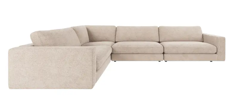 122038 b sb A Duncan corner sofa 2+3-seater light grey fabric Robin #01 (c3).