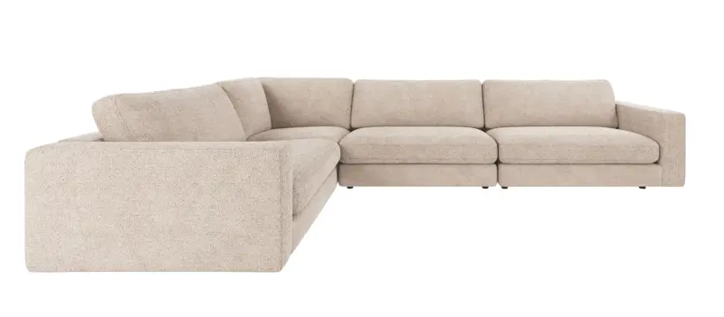 122038 b sb A Duncan corner sofa 2+3-seater light grey fabric Robin #01 (c3).