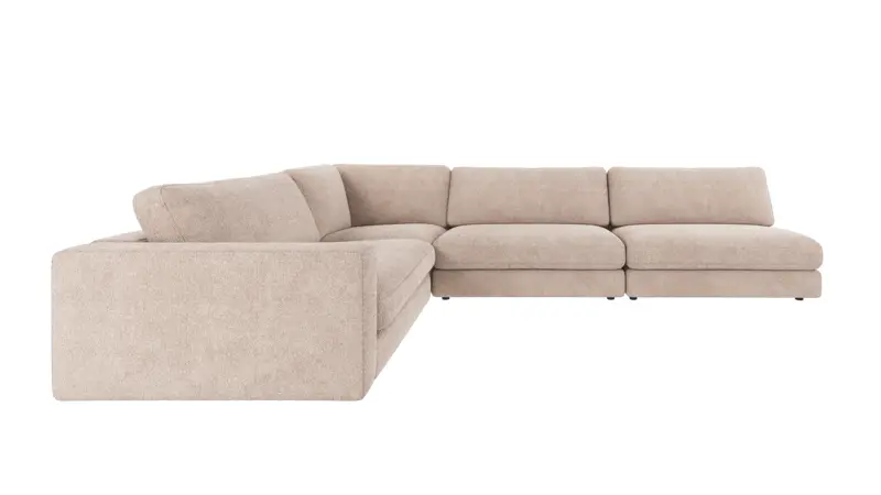 126760 b sb A Duncan corner sofa 2+3-seater open R light beige fabric Greg 3 (c2).