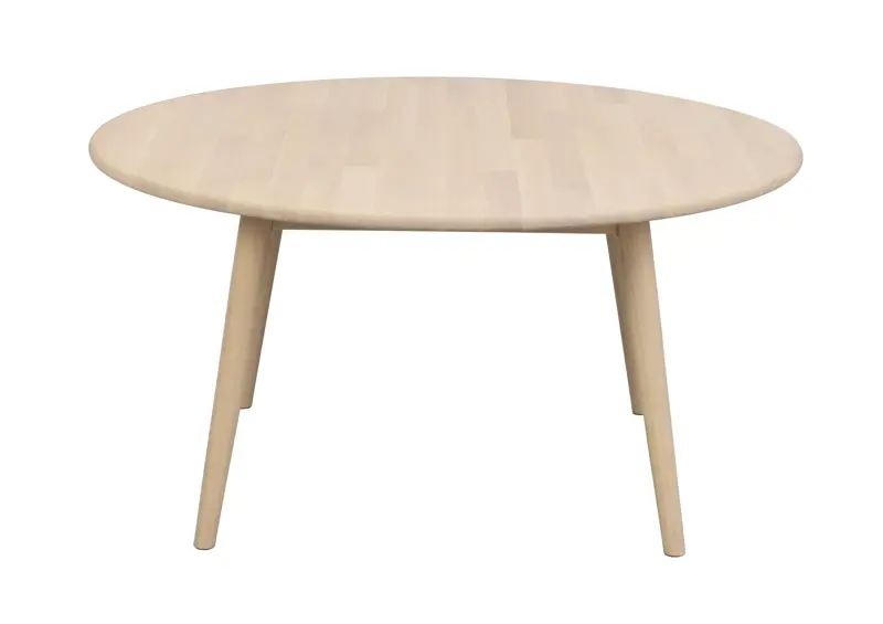 Tompkins soffbord runt Ø90 vitpigmenterad ek a.