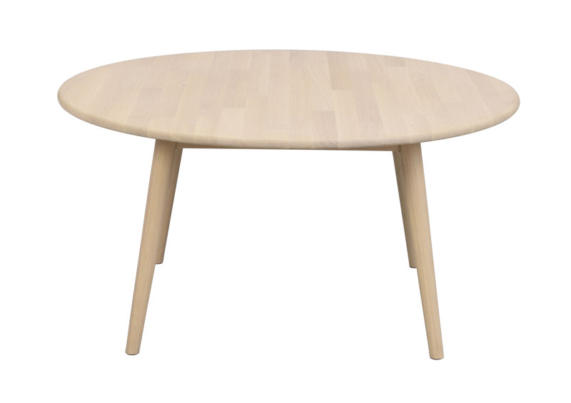 Tompkins soffbord runt Ø90 vitpigmenterad ek a.