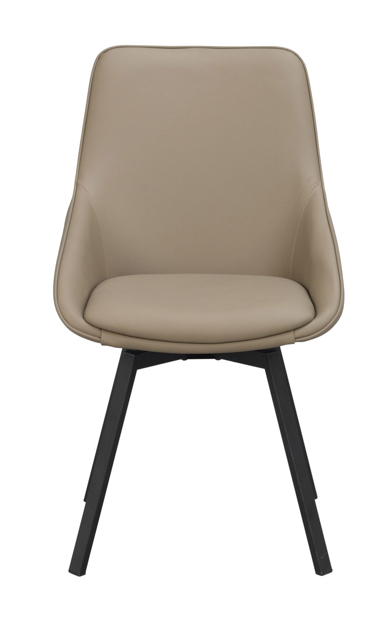 118137 b sb a Alison swivel chair beige leather black.