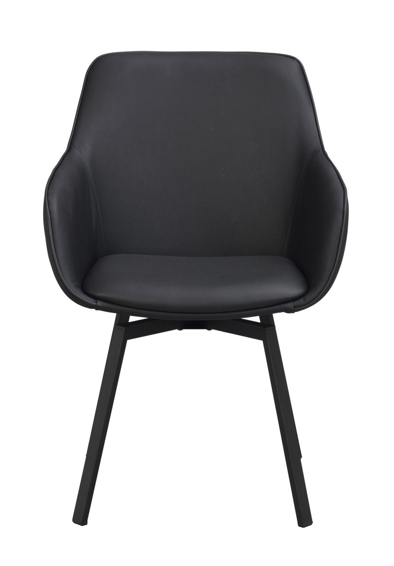 118143 b sb a Alison swivel armchair black leather black.