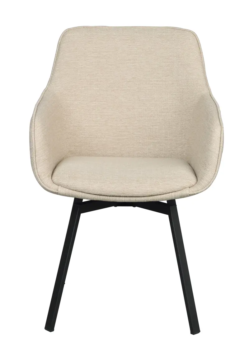 117879 b sb a Alison arm swivelchair light beige black.