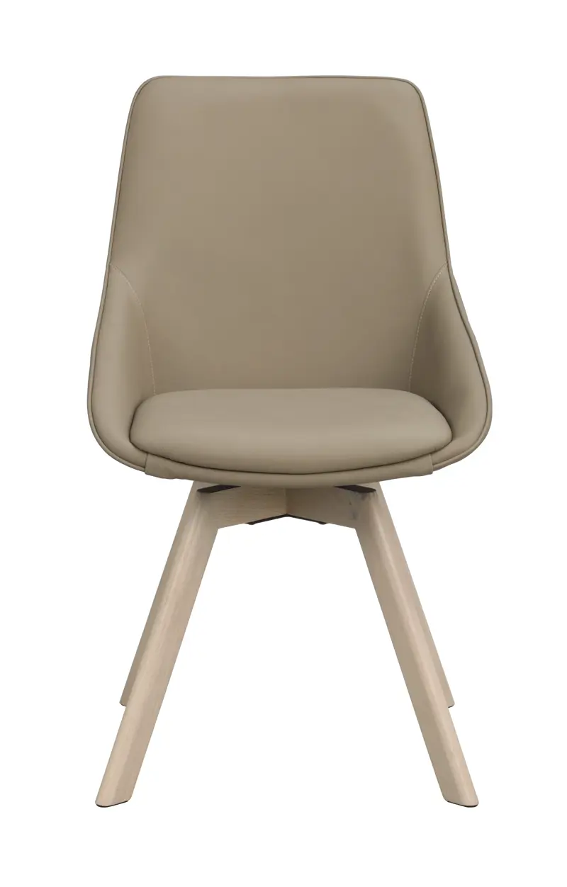 118135 b sb a Alison swivelchair beige leather whitepigm. oak.