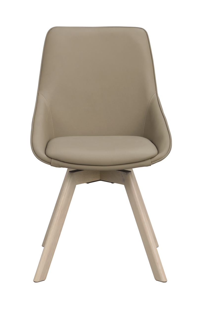 118135 b sb a Alison swivelchair beige leather whitepigm. oak.