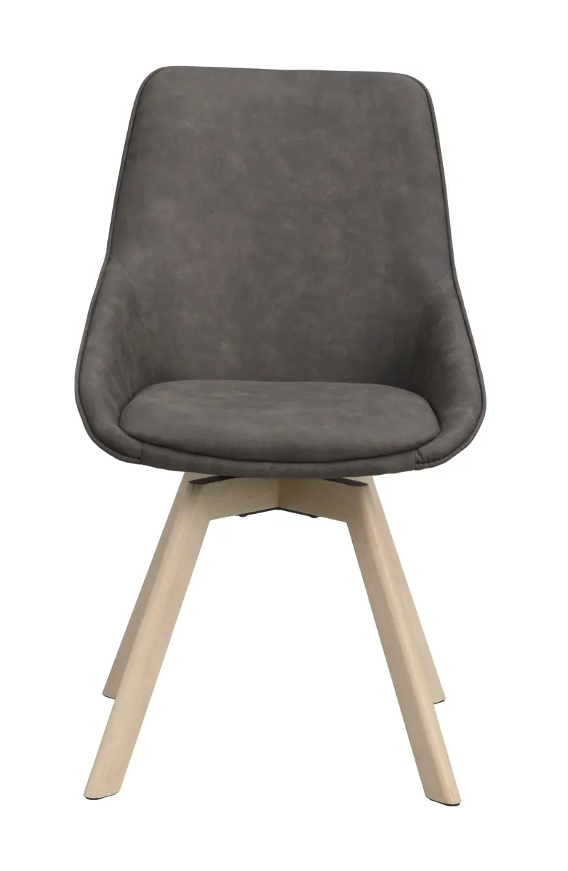 118071 b sb a Alison swivelchair grey microfiber whitepigm. oak.