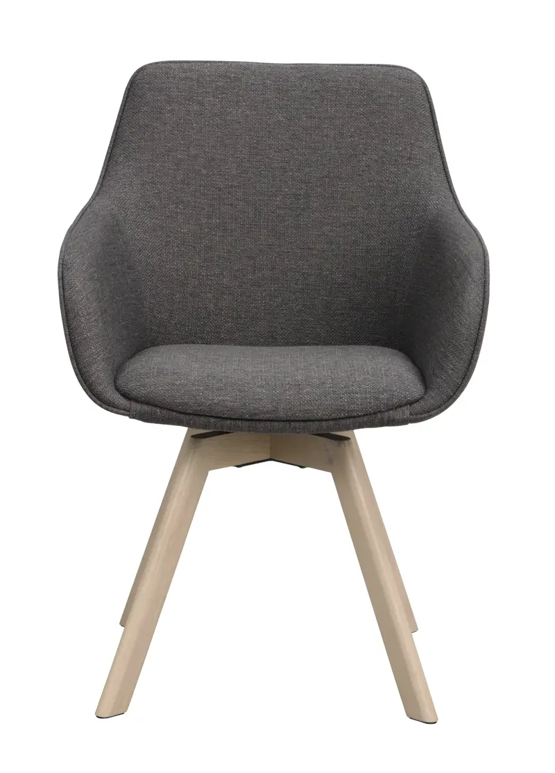 118081 b sb a Alison swivel armchair dark grey whitepigm. oak.