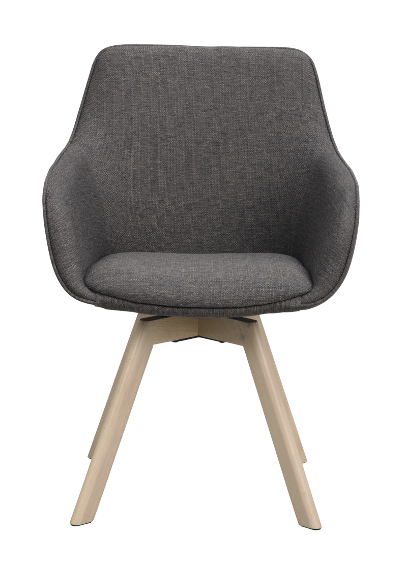 118081 b sb a Alison swivel armchair dark grey whitepigm. oak.