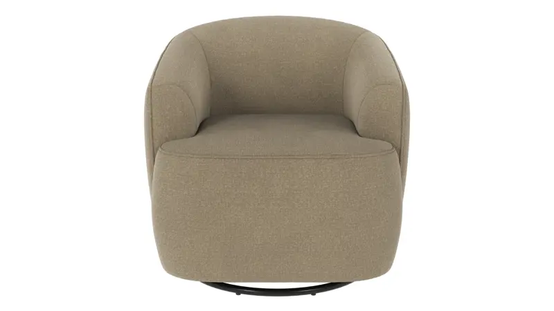 125479 b sb A Dermot lounge chair swivel+swing dark beige fabric Rita #109 (c2).