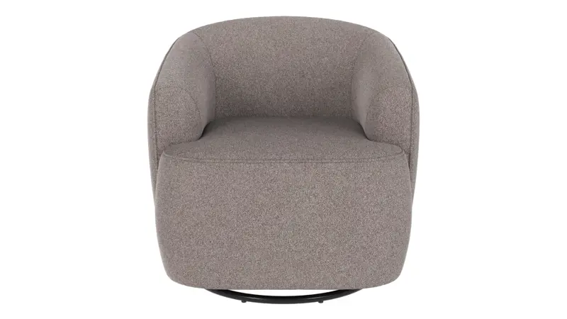 125421 b sb A Dermot lounge chair swivel+swing grey-beige fabric Brenda #7 (c1).