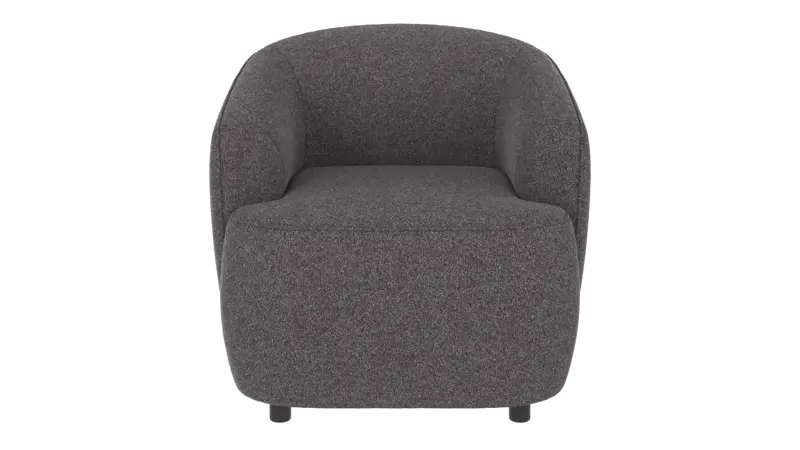 125422 b sb A Dermot lounge chair dark grey fabric Brenda #18 (c1).