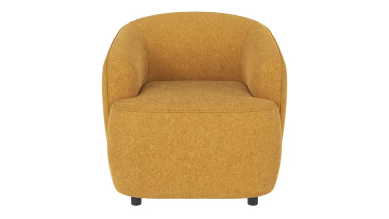 125428 b sb A Dermot lounge chair yellow fabric Brenda #68 (c1).