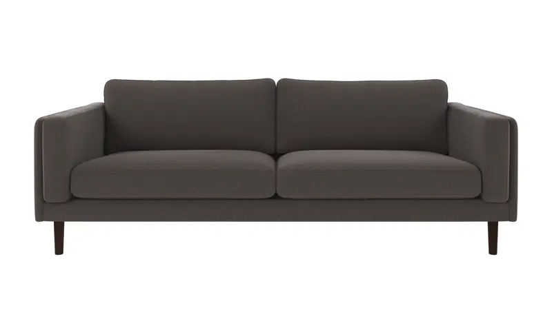 123971 b sb A Braden sofa 3-seater dark grey fabric Rita #68 (c2) brown oak legs.