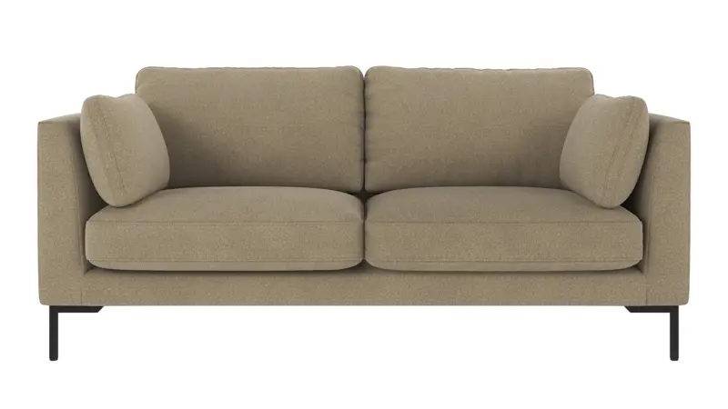 129191 b sb A Corwin sofa 2,5-seater dark beige fabric Rita #109 (c2).