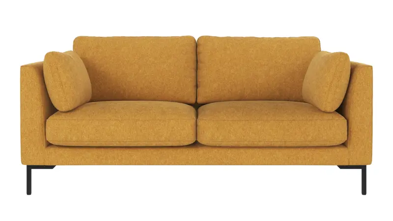 129261 b sb A Corwin sofa 2,5-seater yellow fabric Brenda #68 (c1).