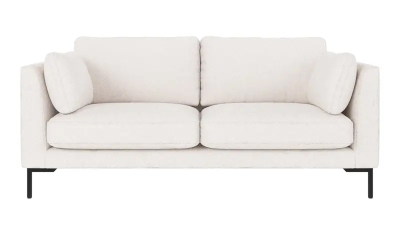 129601 b sb A Corwin sofa 2,5-seater white fabric Alice #101 (c4).