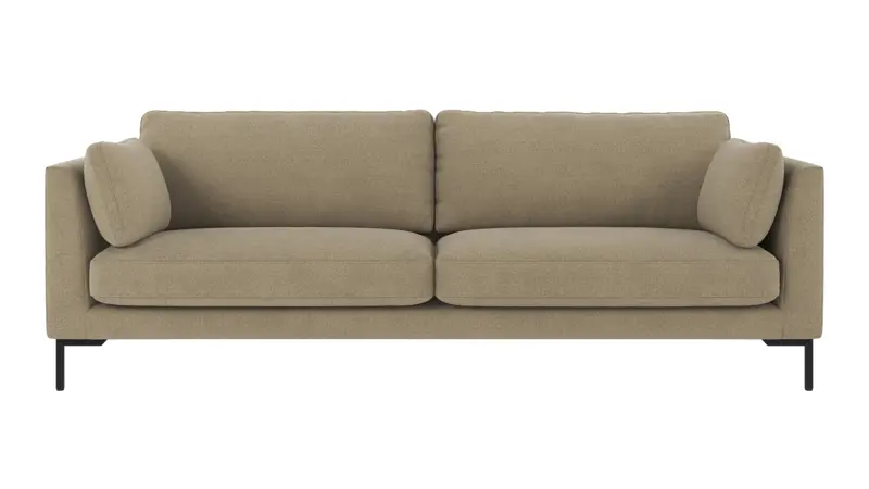 129190 b sb A Corwin sofa 3-seater dark beige fabric Rita #109 (c2).
