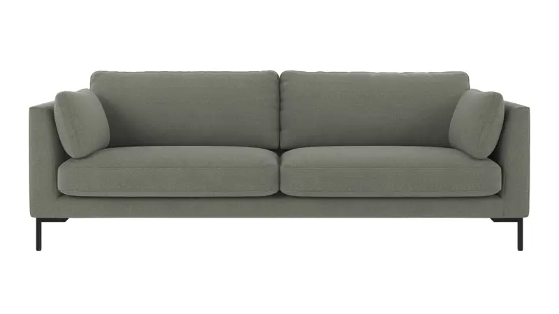 129200 b sb A Corwin sofa 3-seater green fabric Rita #158 (c2).
