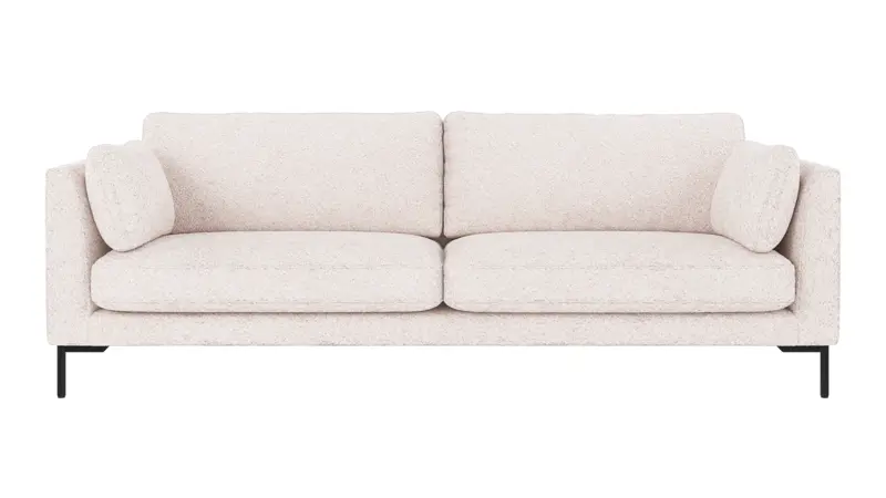 129530 b sb A Corwin sofa 3-seater white fabric Anna #1 (c3).