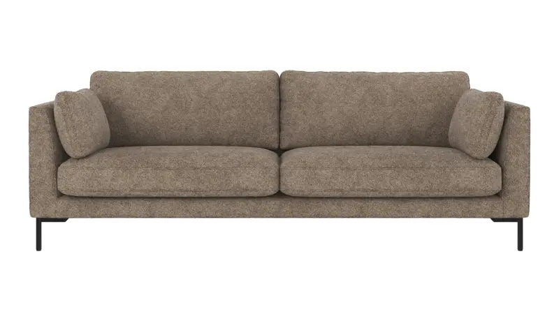 129550 b sb A Corwin sofa 3-seater dark beige fabric Anna #6 (c3).