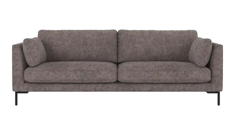 129580 b sb A Corwin sofa 3-seater dark grey fabric Anna #18 (c3).