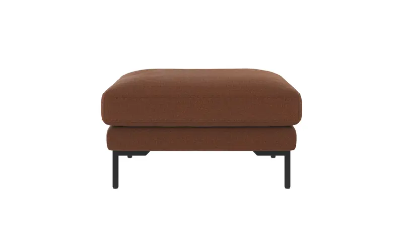 129172 b sb A Corwin foot stool red fabric Rita #96 (c2).