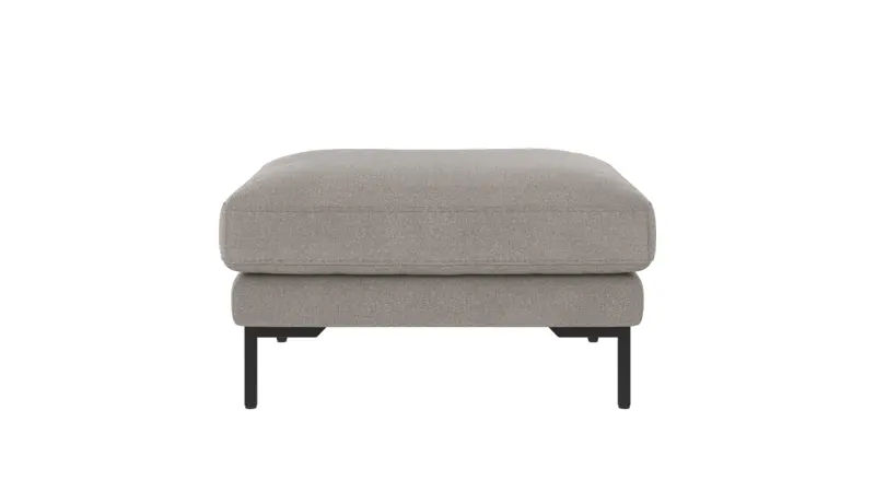 129212 b sb A Corwin foot stool light grey fabric Rita #167 (c2).