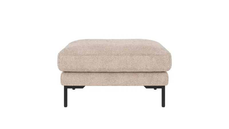 129432 b sb A Corwin foot stool light beige fabric Greg #3 (c2).